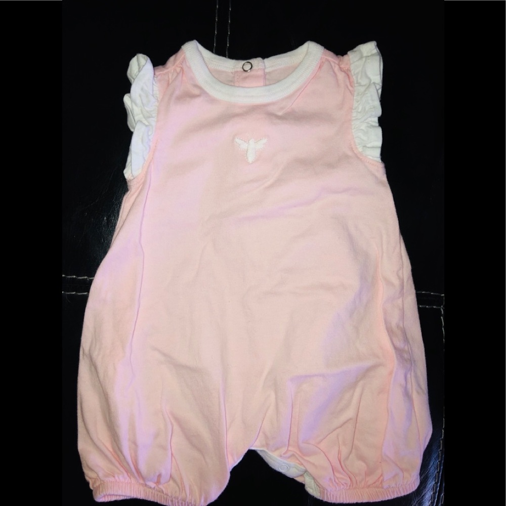 NWOT Burt’s Bee’s NB Girls Pink Bubble Romper